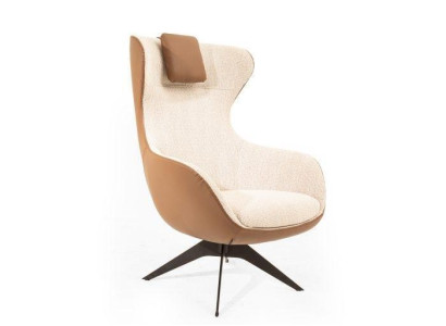 Luxurious upholstered armchair in beige for the perfect living room